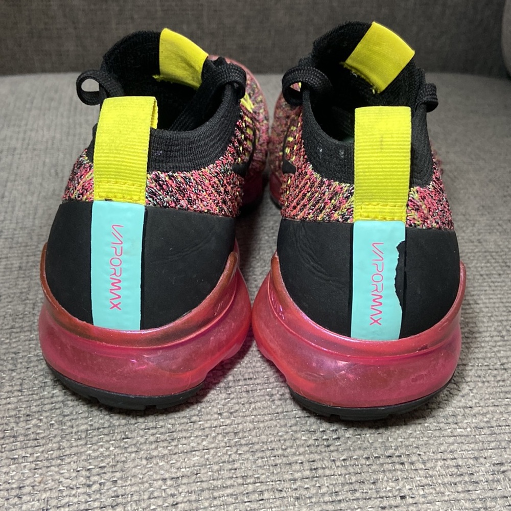 Nike Air Vapormax Flyknit 3 pink Blast Safari running shoe women’s size 6 - Picture 4 of 8